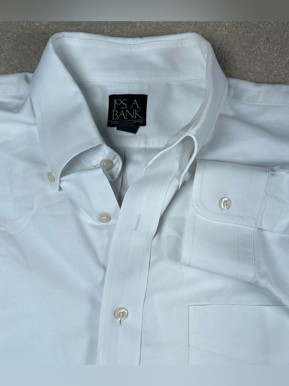 Jos A Bank White Dress Shirt Men's 16.5 Basic